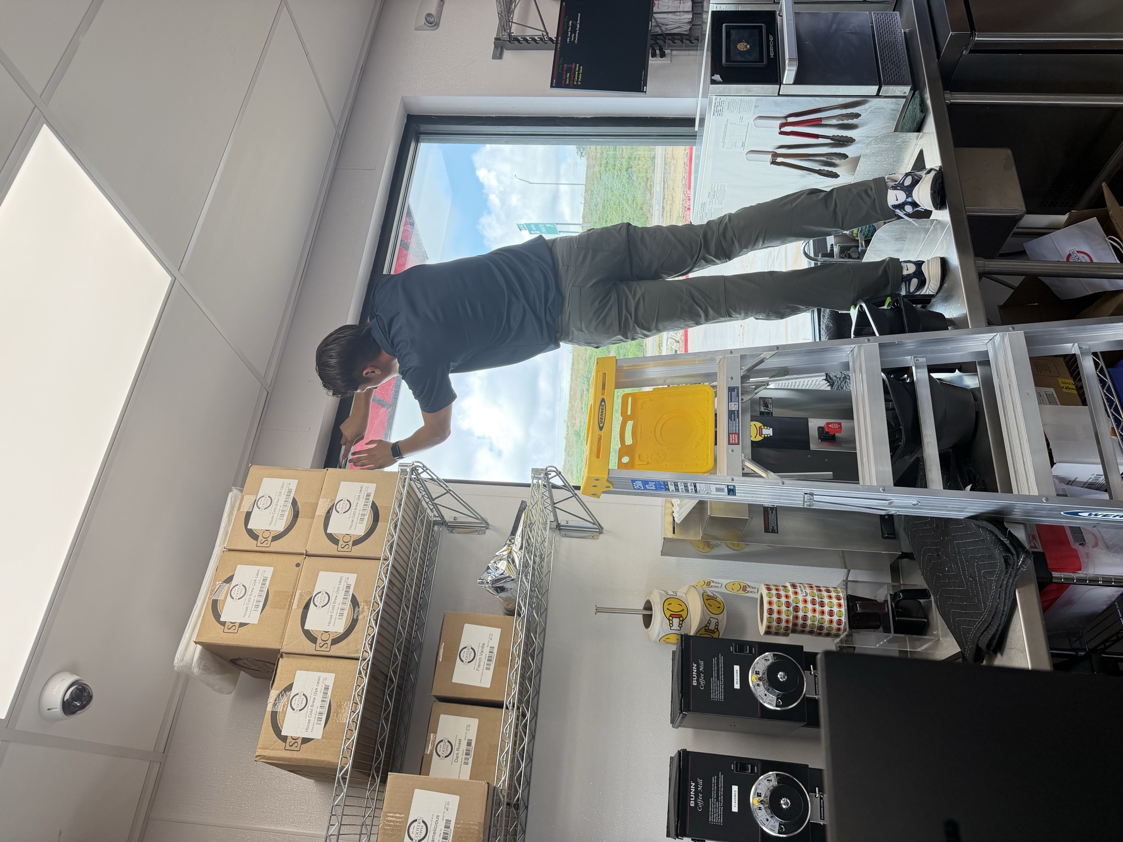 Installer applying window film